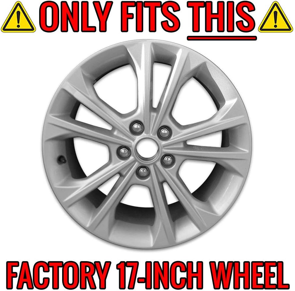 Black 17" 5 Double Spoke Wheel Skins Set of 4 B7020