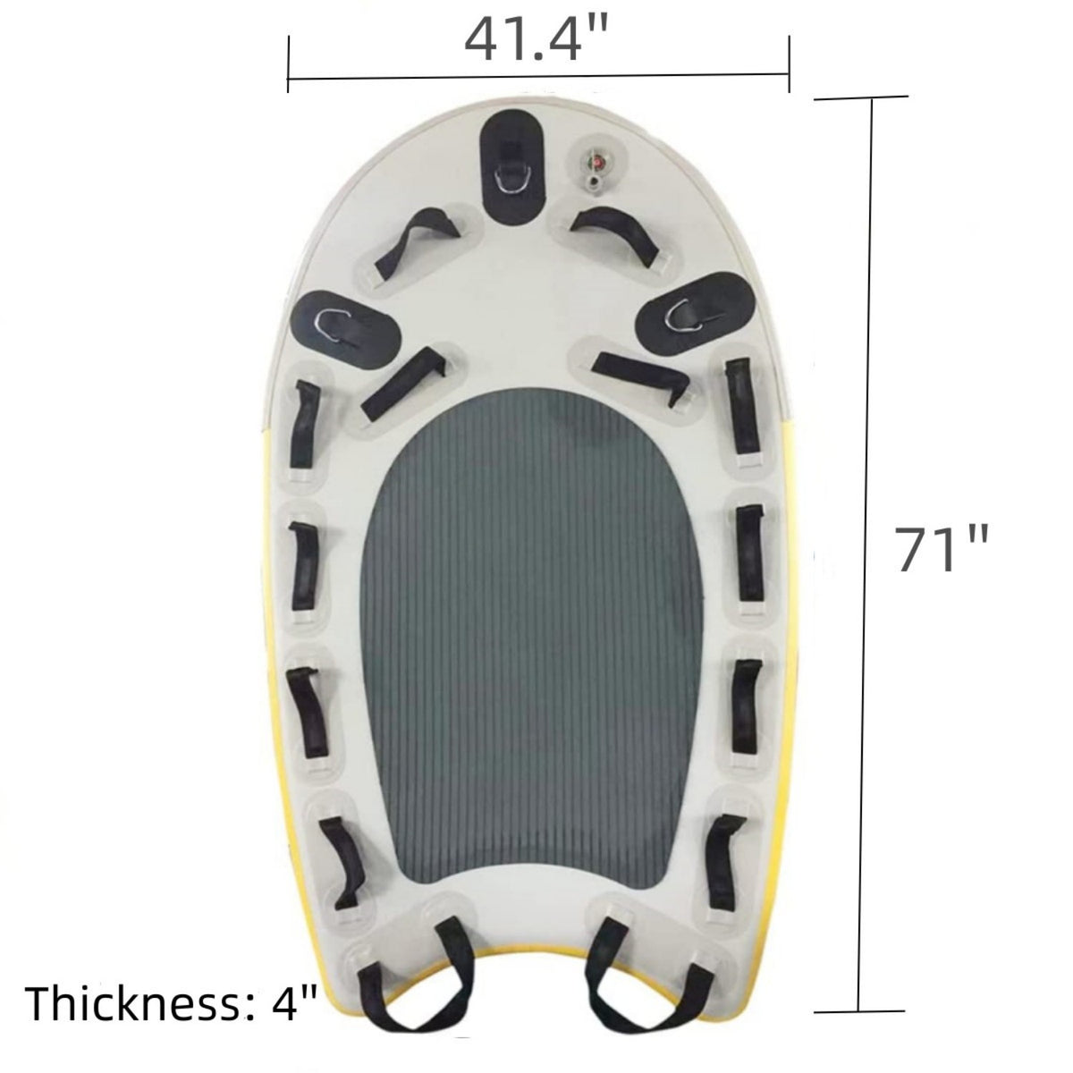PVC Inflatable Water Rescue Sled Floating Mat Surfing Board T826