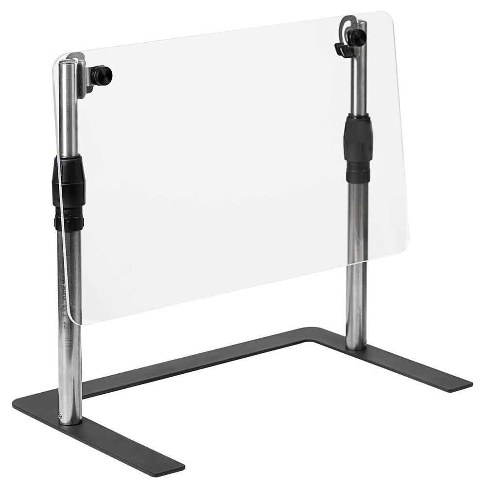 60x22 Adjustable Acrylic Breath Guard with Portable Base F3502