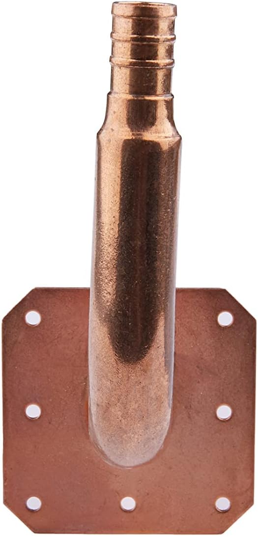 1/2" Pex Copper Stub Out Elbow with Wall Flange S6058