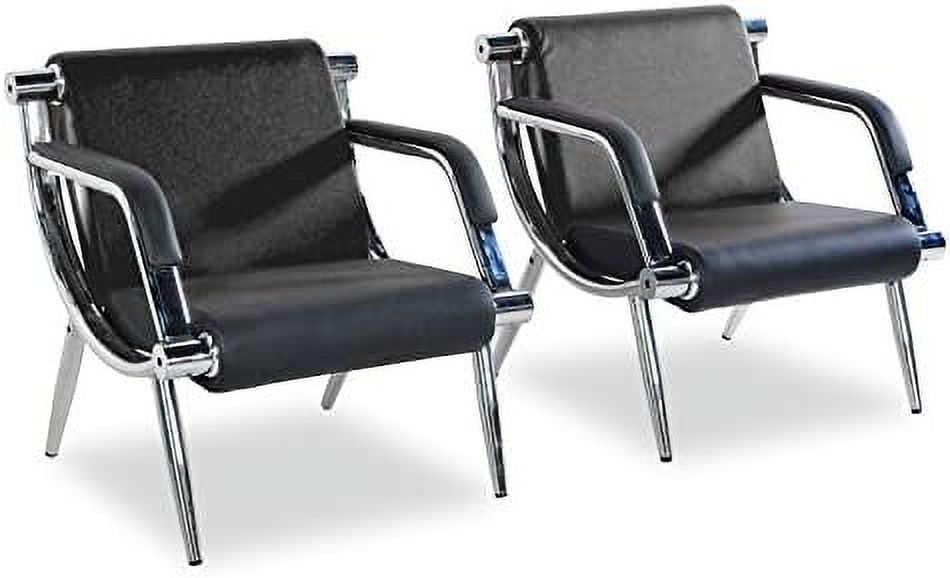 Black PU Leather Visitor Sofa K8111