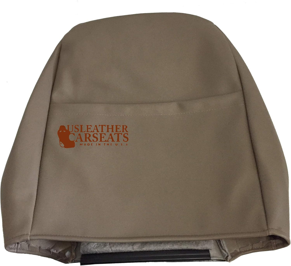 Perforated Leather Seat Cover Two Tone Tan C49589