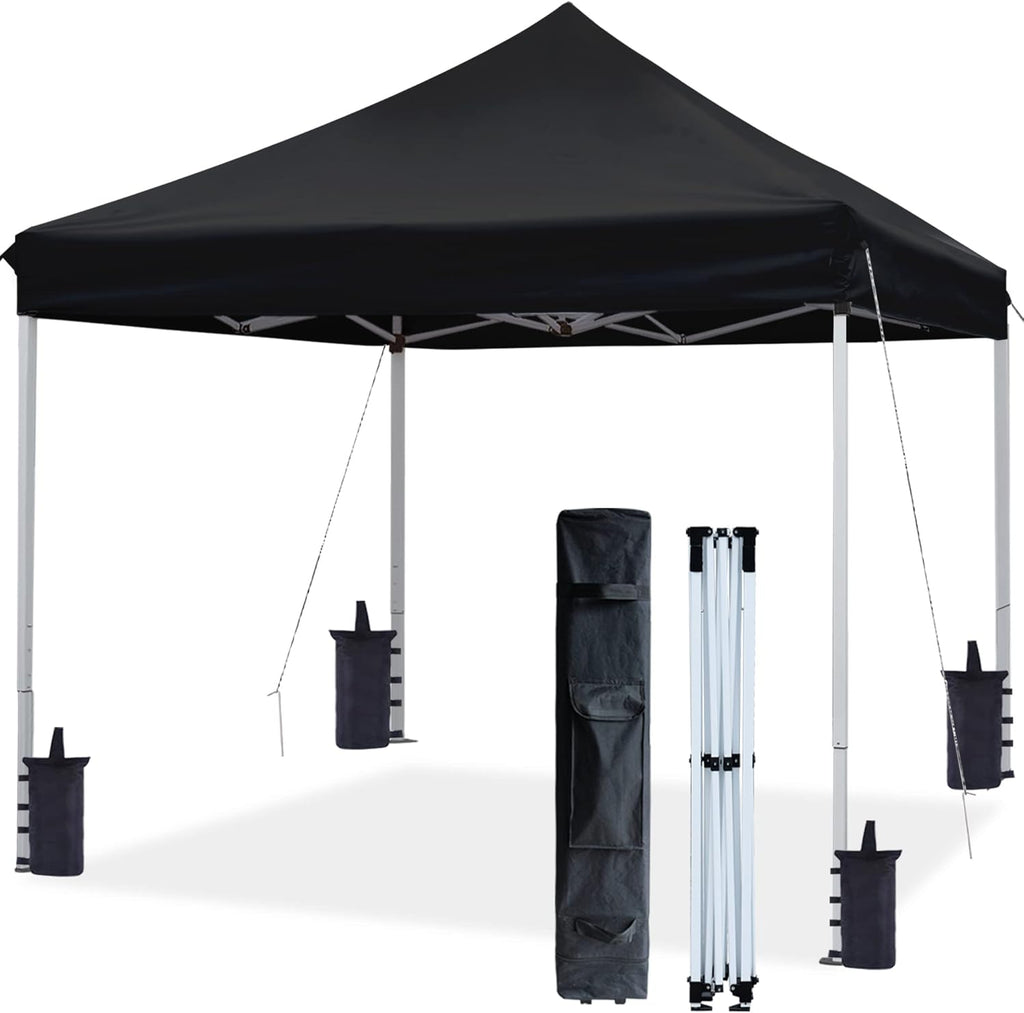 White 10'x15' Pop Up Canopy Tent with Wheeled Carry Bag E5624
