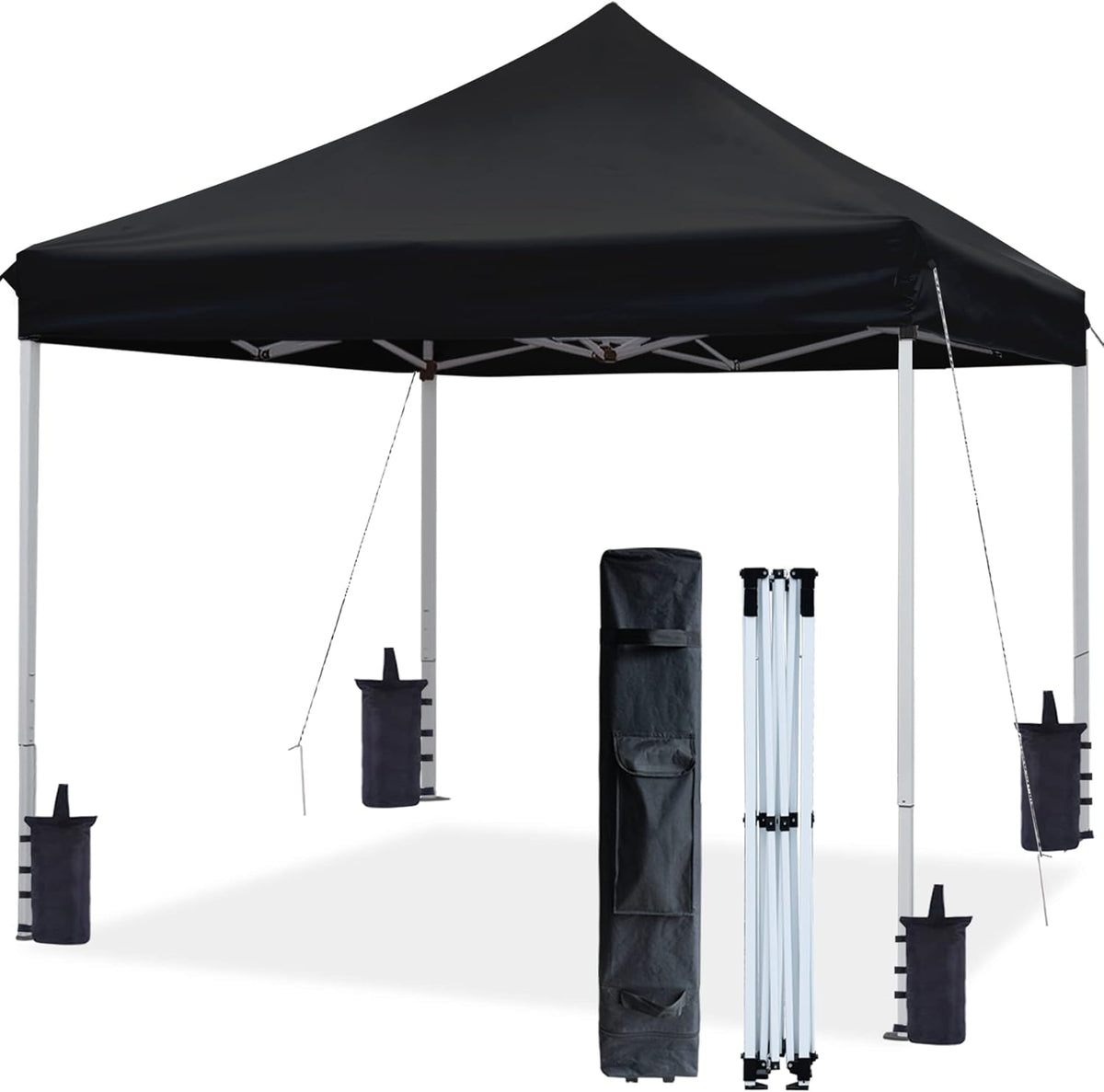 White 10'x15' Pop Up Canopy Tent with Wheeled Carry Bag E5624