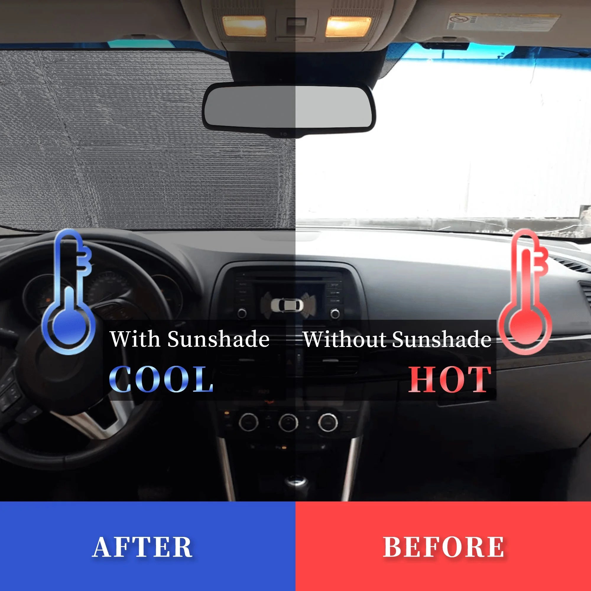 Medium Size Car Sun Shades Front Windshield Z962484